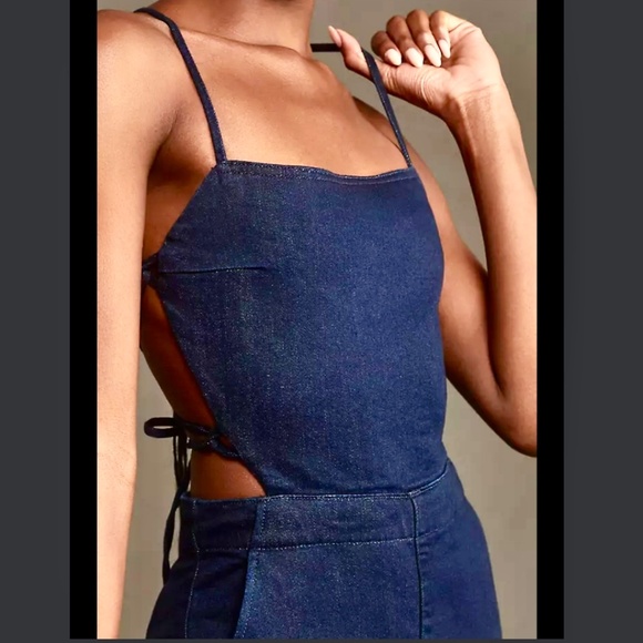 Brand New Pilcro Open-Back Denim Jumpsuit - Picture 11 of 13